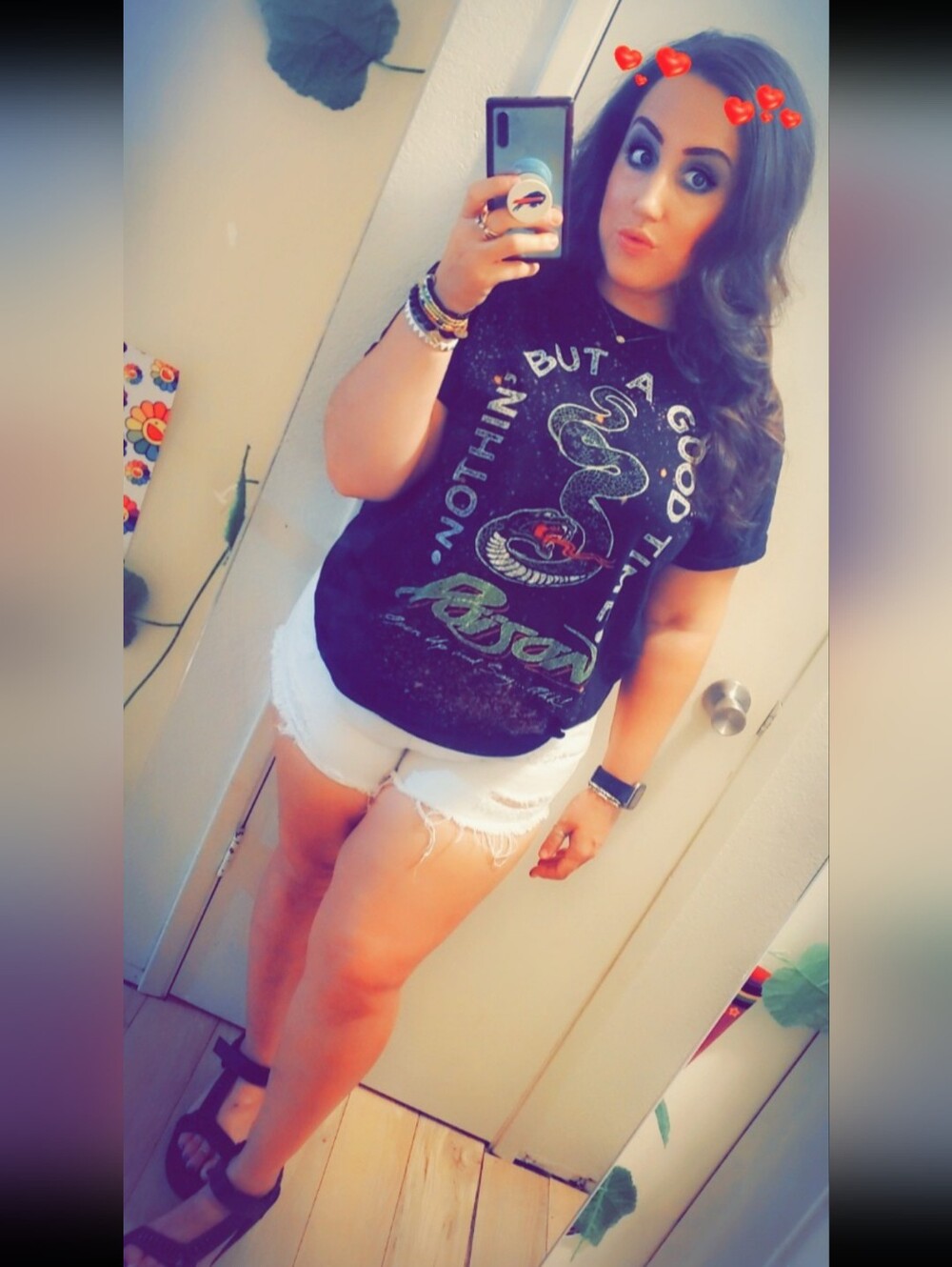 🤘🏻EUC American Classics "Nothin' But A Good Time 🐍 Bleached Graphic" 🖤Large